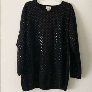 Black Sequence Sweater